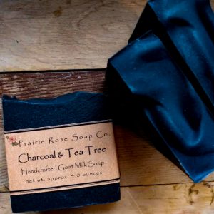 Charcoal and Tea Tree goat milk soap
